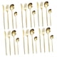 thumbnail image 5 of Juego de cubiertos para fiestas: cuchillo, tenedor y cuchara para carne, ideal para hoteles, apartamentos y hogares. Dorado 24 piezas, 5 of 9