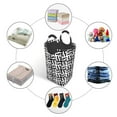 thumbnail image 5 of LNWH Laundry Hamper, Black Geometric Seamless Repeat Foldable Laundry Basket With Handles Waterproof, 50L Large Capacity, 5 of 6