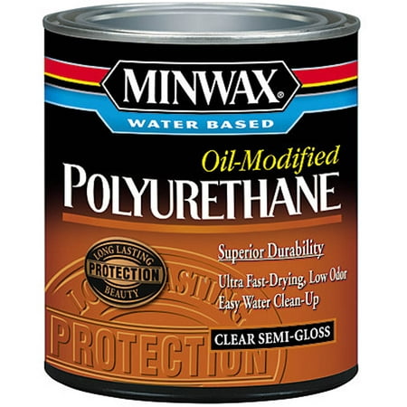 Minwax Water Based Oil-Modified Polyurethane, 1/2 pt, (Best Water Based Polyurethane For Hardwood Floors)