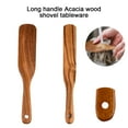 thumbnail image 3 of 2-Piece Larger Size and Longer Handle: Effortless Cooking with Premium Wooden Spurtles - Small flat shovel + scraper shovel, 3 of 5