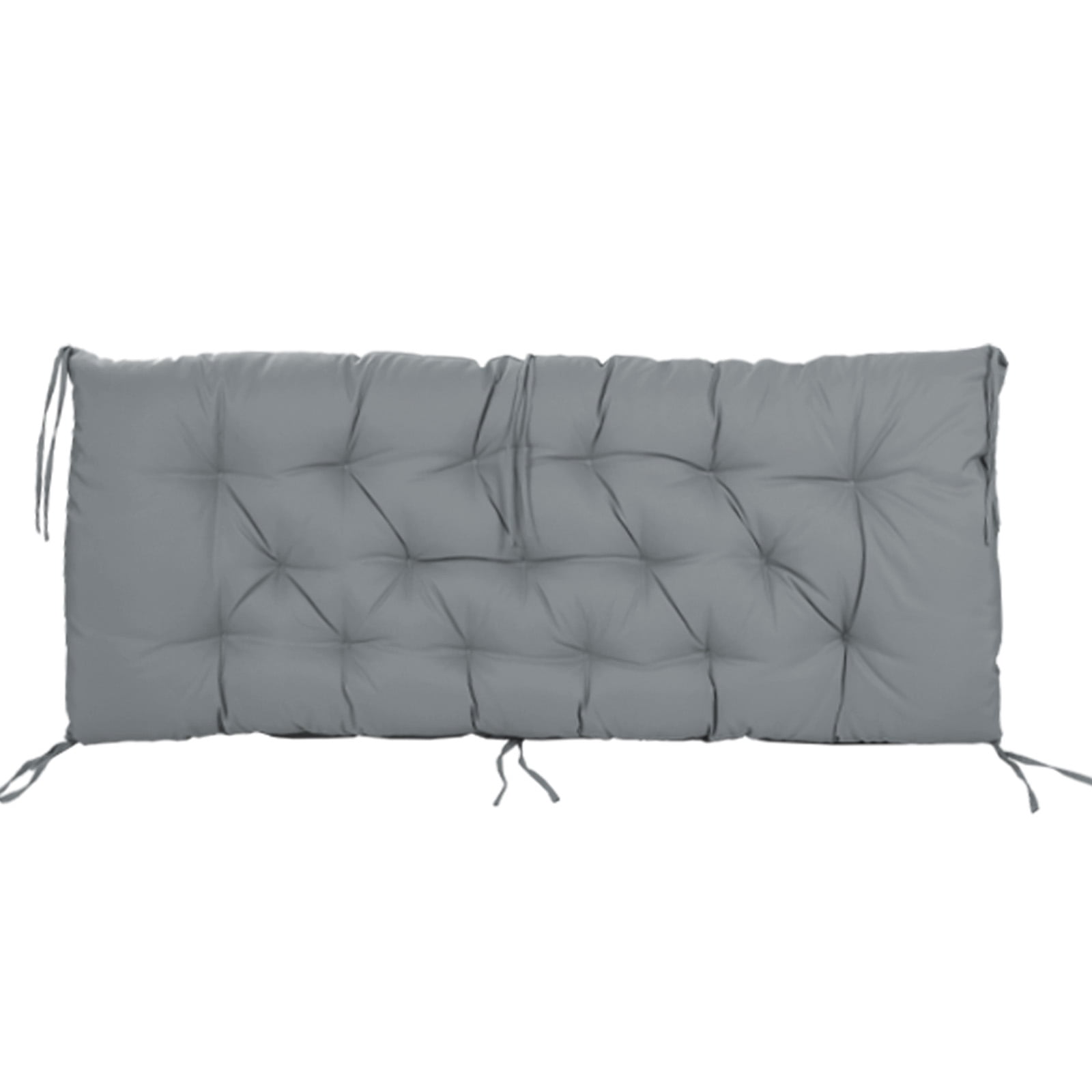 60in Outdoor Swing Cushions, Waterproof 4" Thick Porch Swing Cushion Replacement with Backrest and Ties, Comfortable 2-3 Seat Pation Swing Pad for Backyard, Garden, Lawn, Outdoor Furniture