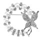 thumbnail image 1 of 1pc mariposa broche aleación broche perla Rhinestone broche accesorio de ropa, 1 of 5