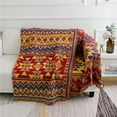 thumbnail image 2 of Boho Throw Blankets Reversible Woven Blankets Cover Hippie for Couch Bed Recliner Sofa Bohemian Tapestry Colorful Furniture Protector Cover for Home Décor, Astrology, Double Side 50"x70", 2 of 9