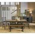 thumbnail image 4 of A-America Stone Creek Transitional Solid Wood Dining Bench in Chickory and Black, 4 of 6