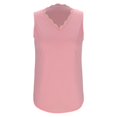 thumbnail image 4 of RMGVDSD Womens T-Shirts Womens Summer Tank Tops Loose Fit Lace V Neck Sleeveless Tops Shirts Dressy Casual Flowy Leisure Tshirts, 4 of 5