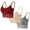 Wine, variant on FAHXNVB 3 Pcs Womens Lace Cami Bralettes Slim Basic Wireless Spaghetti Strap Bralette Solid Color Floral Non Padded Bandeau Bras