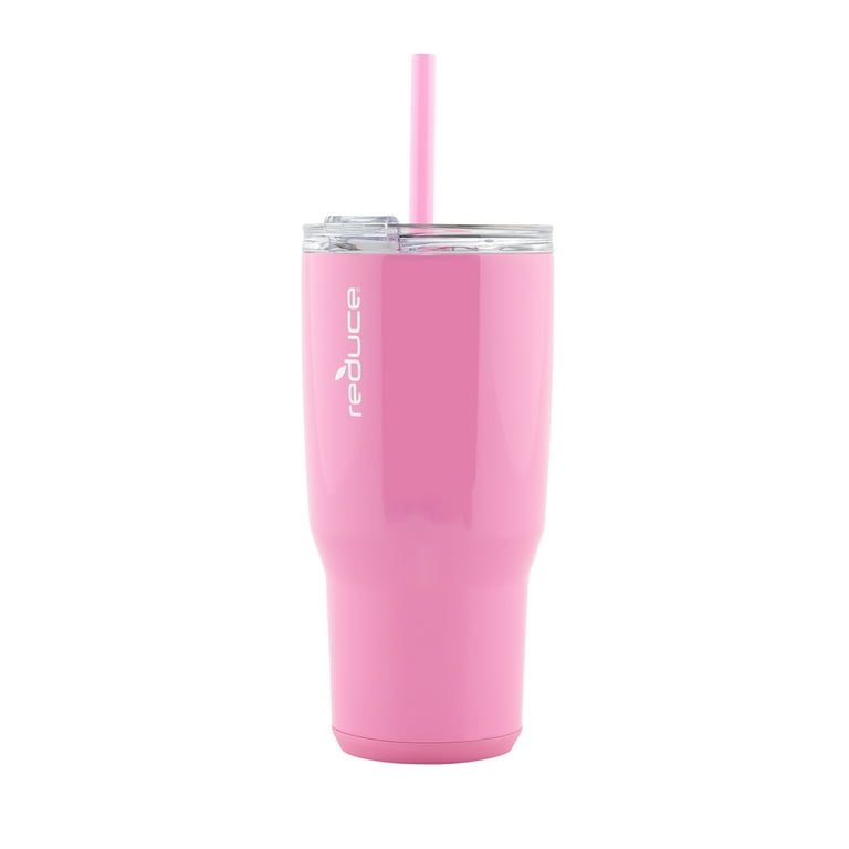 REDUCE Cold1 24 oz Tumbler with Lid and Straw - Dual-Wall  Vacuum Insulated Stainless Steel Tumbler - Keeps Drinks Cold up to 24 Hours  - Inner Ounce Markings to Track