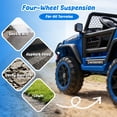 thumbnail image 6 of 24V 2 Seater Ride On Toys for Kids, Ride On Car with Remote Control, Ride On Truck, 4-Wheel Suspension, Soft Start, Bluetooth, Led Lights, Electric Car for Kids Ages 3-8, Gift for Boys Girls - Blue, 6 of 9