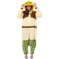 thumbnail image 2 of Shrek Union Suit Men's Costume Kigurumi Zip Up Hooded One Piece Pajama, 2 of 5