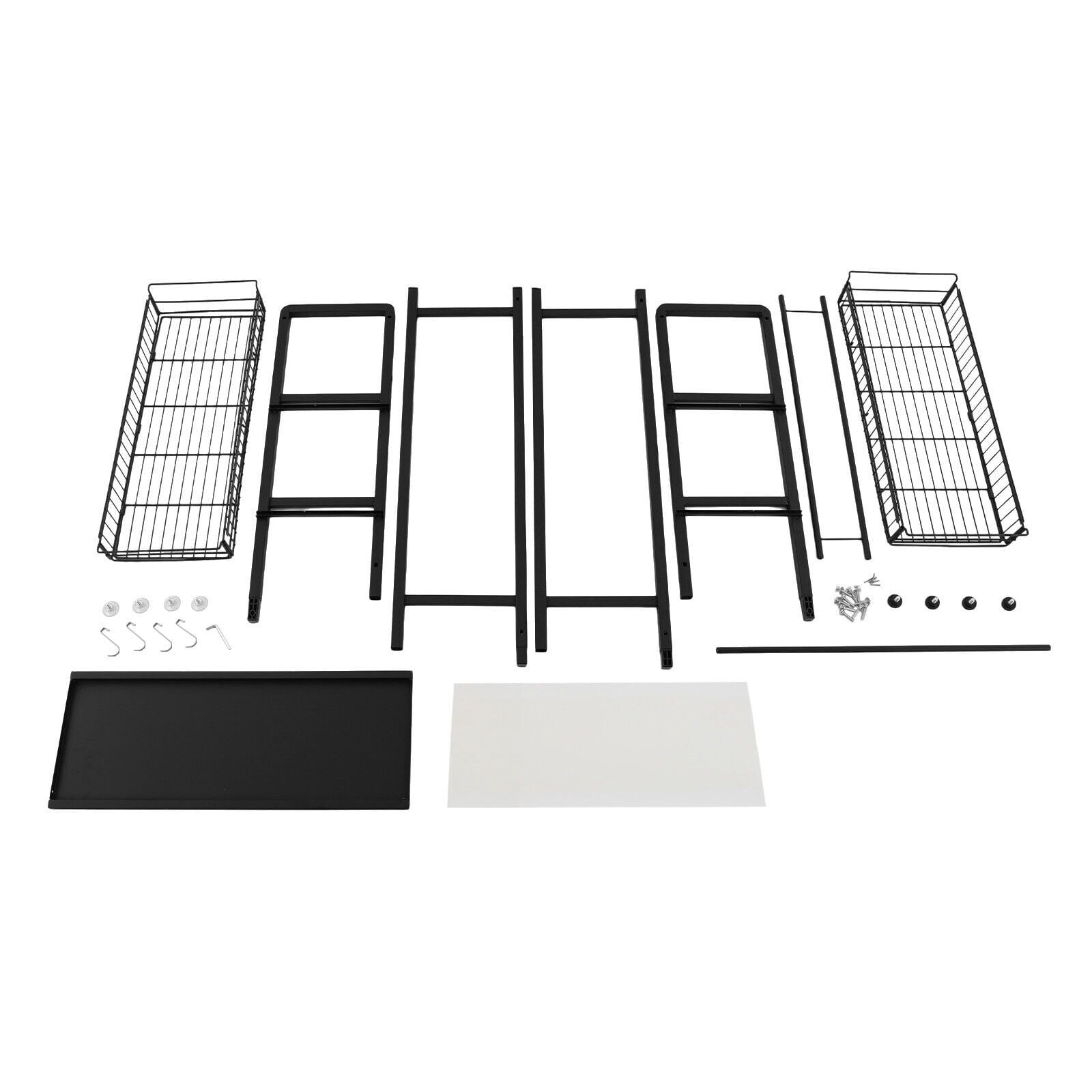 3-Tier Washing Machine Shelf, Over Washer and Dryer Shelves, Multi-Functional 3 Tier Storage Rack, Laundry Room Storage Shelf, Space Saving Organizer (Black)