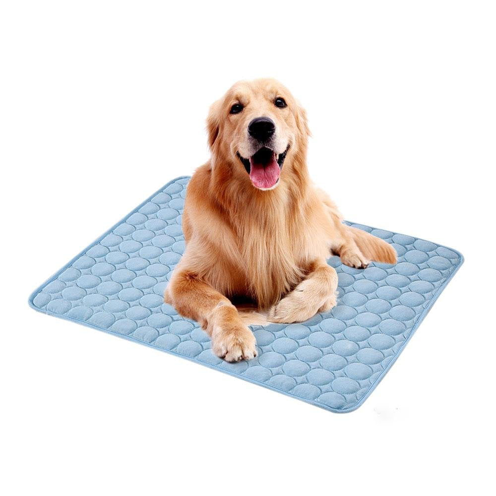 L, Blue Fruit Yu-Xiang Dog Ice Pad Ice Silk Cats Kennel Mat Pet Cooling Pad Summer Cool Bamboo Mat Breathable and Deodorant Pad