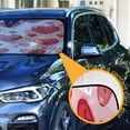 thumbnail image 3 of Universal Fit Accordion Auto Sunshade Windshield Sunshade 57'' x 31.5'' Heart-shaped Emoticons, 3 of 8