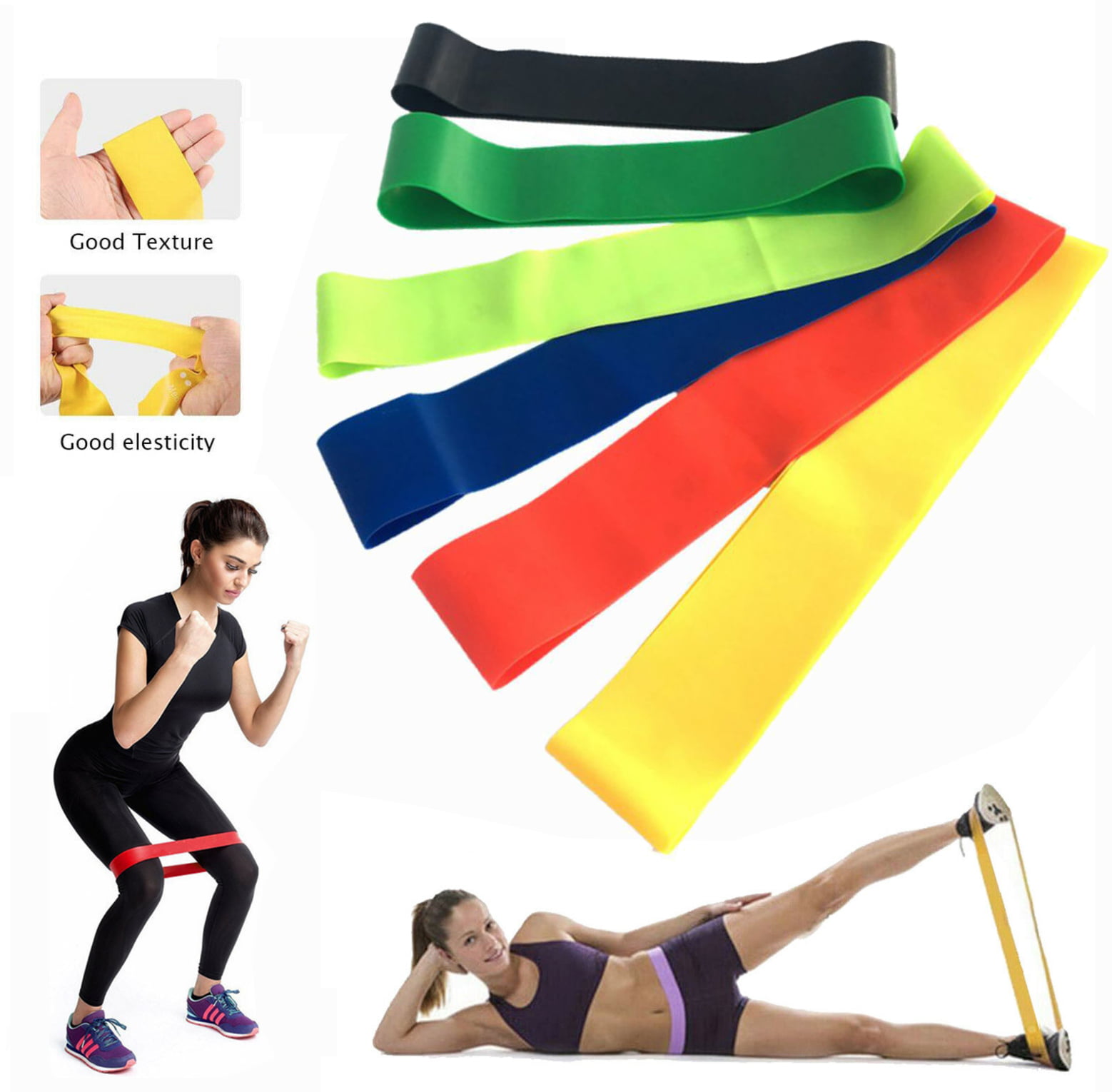 4pcs 25cm Resistance Band Latex Gym Strength Training Loops Heavy Thick Elastic