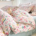 thumbnail image 1 of Cute Cartoon Bear Bedding Set Simple Duvet Cover Cotton Bed Linens Bed Sheets Pillowcase Single Double For Kids Decor Home, 1 of 7