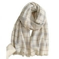 thumbnail image 6 of Extra Long Winter Plaid Scarf for Women, Super Soft Thick Warm Wrap, 212x68cm,212*68cm,4, 6 of 43