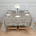 thumbnail image 3 of Gray Christmas Icon Pattern Square Tablecloth,Waterproof Square Table Cover,Wipeable Spillproof Washable Table Cover for Home Kitchen Party Decor 60"x60"(152x152cm), 3 of 6