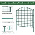 thumbnail image 5 of Garden Fence Panel, Decorative Fences for Yard Pond Patio, 18 x 18’’ Metal Fencing Panels, Multi-Purposes Garden Fencing for Outdoor Decoration & Protection, 5 Panels & 6 Sticks-Arched, 5 of 6