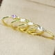 thumbnail image 3 of 4 pcs Shiny Zircon Inlaid Finger Ring - 14K Gold Plated Alloy Ring for Women, 3 of 4