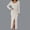 White, variant on QUNYINEY Long Sleeve Everyday Dresses for Women Knit Long Casual Bodycon Dress with Slit Square Neck Elegant Slim Fit Solid Dresses