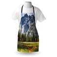 thumbnail image 3 of Yosemite Apron North Dome as Seen From the Valley With Wooden Walkway Yosemite National Park, Unisex Kitchen Bib Apron with Adjustable Neck for Cooking Baking Gardening, Green Charcoal, by Ambesonne, 3 of 3