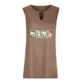 thumbnail image 4 of BLTIBY 2025 Mama Shirts for Women Mothers Day Mommy Mom Graphic Sleeveless V Neck T Shirts Casual Pullover Tops Tee Gifts Khaki 2 M, 4 of 4