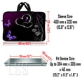 thumbnail image 3 of LSS 15.6 inch Laptop Sleeve Bag with Handle for 14" 15" 15.4" 15.6" Apple Macbook, Acer, Dell, Hp, Butterfly Heart Floral, 3 of 3