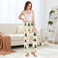thumbnail image 5 of Dailycode Women's Pajama Pants Wide Leg Lounge Pj Bottoms With Pockets Beautiful Christmas Trees, 5 of 7