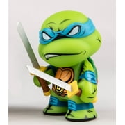 Kidrobot Teenage Mutant Ninja Turtles: Leonardo Turtle, with Stylish Window Box (3"), Including Signature Weapon