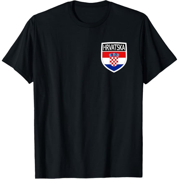 men and women can wear,Croatia T-shirt Croatian Flag Souvenir Love Gift T-Shirt