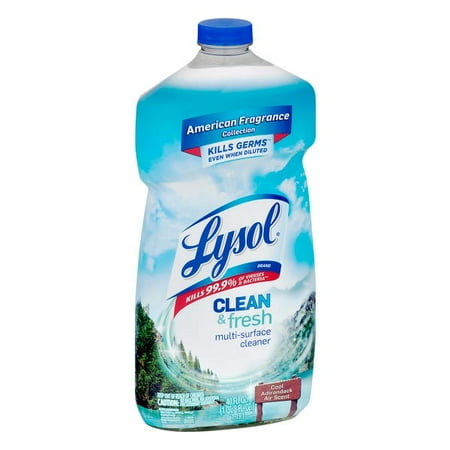 Lysol Clean & Fresh Multi-Surface Cleaner, Cool Adirondack Air, 40Oz Bottle