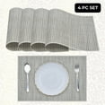 thumbnail image 4 of Decozen Placemats Set of 8 for Dining Table, Table Placemats, Rectangular PVC Vinyl, 18"x12"Gray, 4 of 8