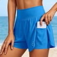 thumbnail image 2 of Arlun Athletic Running Shorts for Women 2 in 1 Stretch High Waisted Workout Gym Yoga Dolphin Shorts Lightweight Breathable Quick Drying Sports Short Pants with Lined Pockets 2-Blue M, 2 of 8