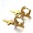 thumbnail image 3 of TXPFF 3 pares de pendientes cruzados pendientes colgantes con bisagras para hombre pendientes de aro cruzados de acero inoxidable para hombres y mujeres, plata, oro, negro Zhivalor  OTTO-ZYS-0063, 3 of 6