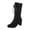 Black, variant on Womens Mid Calf Cone Block Heel Boots 60s 70s Retro Gothic Rock Punk Knee High Boots Mid Calf Boots Women Lace up Motorcycle Boots Cowgirl Cowboy Boots,Blue,9.5