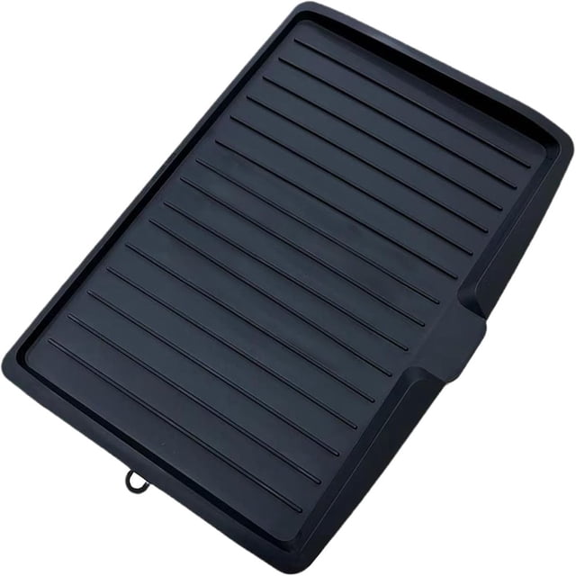 LOVEVER 18 x 13” Kitchen Drain Board Large Plastic Draining Tray with Side Drop Slope Diversion Side Dish Drying Tray Dish Drainer Drip Rack Tray with Non-Slip Base