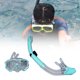 thumbnail image 1 of Conjunto de snorkel seco, equipo de máscara de buceo, equipo de snorkel antifugas para hombres y mujeres Azul verde, 1 of 8