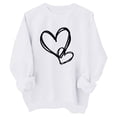thumbnail image 3 of Oiyii Little Girls Heart Graphic Sweatshirt Long Sleeve Crew Neck Printed Sweatshirts Casual Pullover Top,White, 3 of 3