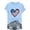 Sky Blue, variant on American Flag Shirt for Women 4th of July Tee Shirt USA Stars Stripes T-Shirt Patriotic Summer Tunic Tops