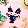 thumbnail image 6 of Valentine's Day Love ECG Detachable Sponge Adjustable Strap Bikini Set Two-Pack Beachwear Scene Swimsuit, 6 of 6