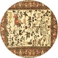 thumbnail image 1 of Ahgly Company Indoor Round Animal Brown Traditional Area Rugs, 7' Round, 1 of 4