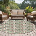 thumbnail image 4 of Round Rug 5Ft Washable Non-Slip, Vintage Flowers Circle Area Rugs for Living Room Bedroom, Spring Pink Green Floral Country Leaves Birds Indoor Floor Mats Carpet Runner for Home Decor Aesthetic, 4 of 8