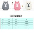 thumbnail image 2 of Douhoow Baby Boys Girls Knitted Romper Cute Sleeveless Bunny Jumpsuit 0-24M, 2 of 6