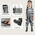 thumbnail image 4 of YABCSAZ Kids Rain Pants Toddler Rain Suit for Boys Girls Unisex One Piece Cartoon Waterproof Coverall Rain Jacket Waterproof Mud Dirty Proof Rain Suspender Trousers Overalls Size 12 Years, 4 of 4
