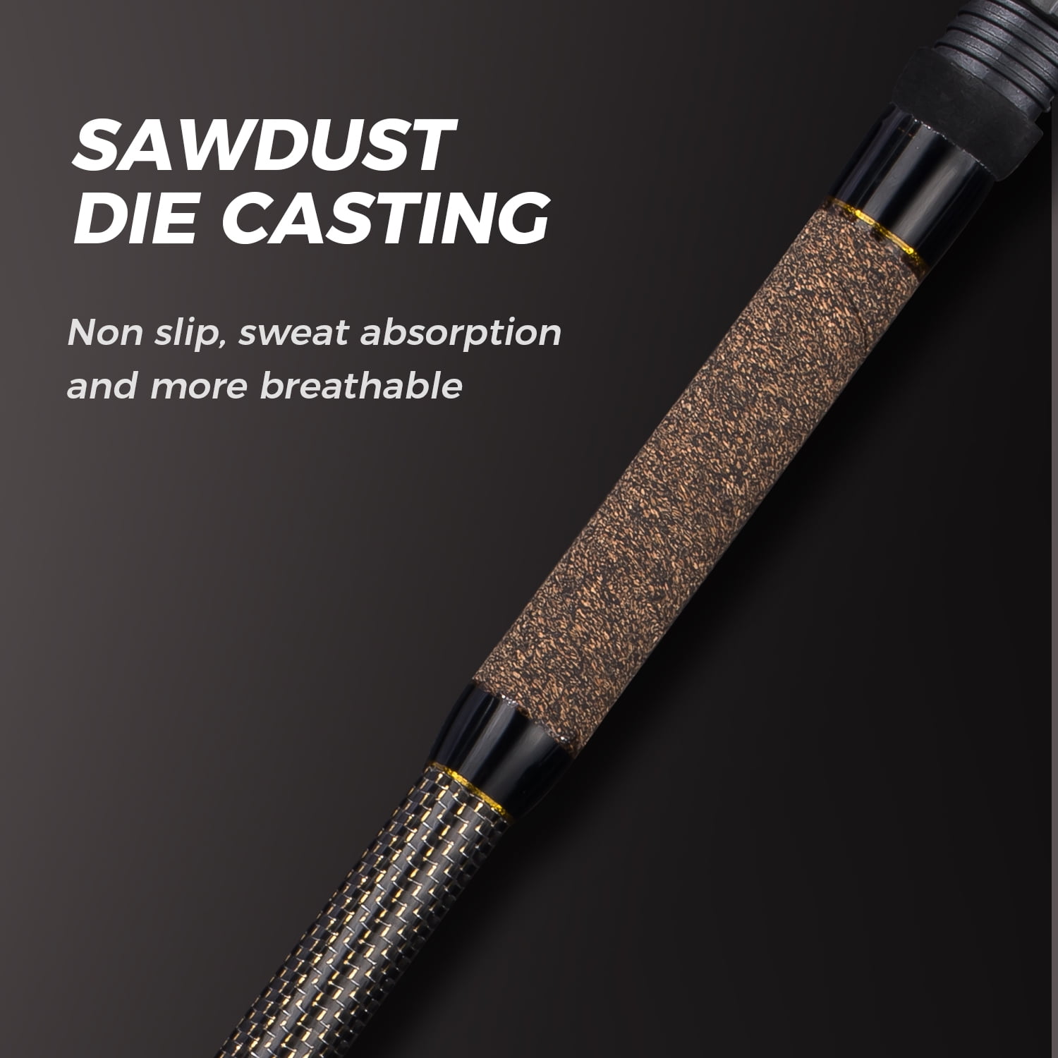 BERRYPRO Surf Rod Pure Carbon Surf Spinning Rod Graphite Surf Fishing Rod 10'-Spinning-2pc