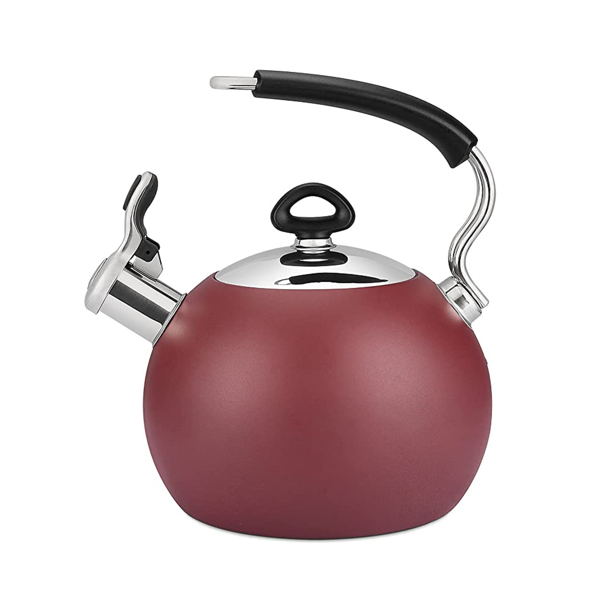 1.8 Quart Red Whistling Tea Kettle Tea pot for Stove Top , Food Grade