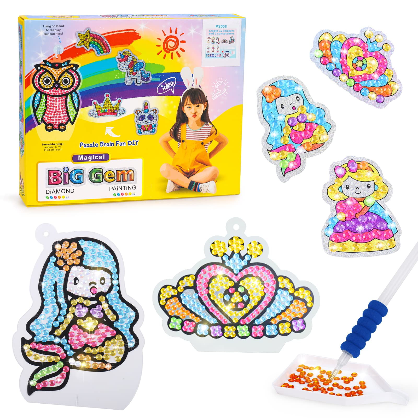 5D Diamond Painting DIY for Kids Sparkle GEM Art Craft Kit Diamond Stickers  Crafts Creative Sticker Toys for Children's Gifts - AliExpress
