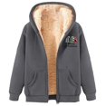 thumbnail image 3 of Christmas Heavyweight Zip Up Hoodies for Women 2025 Long Sleeve Holiday Hooded Sweatshirt with Pockets Jacket Coat, 3 of 6