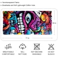 thumbnail image 2 of Graffiti Elegant Chiffon Yarn Silk Scarf for Women - Translucent and Breathable - 180*73 Size - Fashion Accessory for Summer and Spring, 2 of 6
