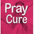 thumbnail image 2 of Pray For A Cure Pink Breast Cancer Women's Graphic T Shirt Tees Brisco Brands X, 2 of 6