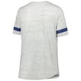 thumbnail image 3 of Women's Heather Gray Los Angeles Rams Plus Size Lace-Up V-Neck T-Shirt, 3 of 3